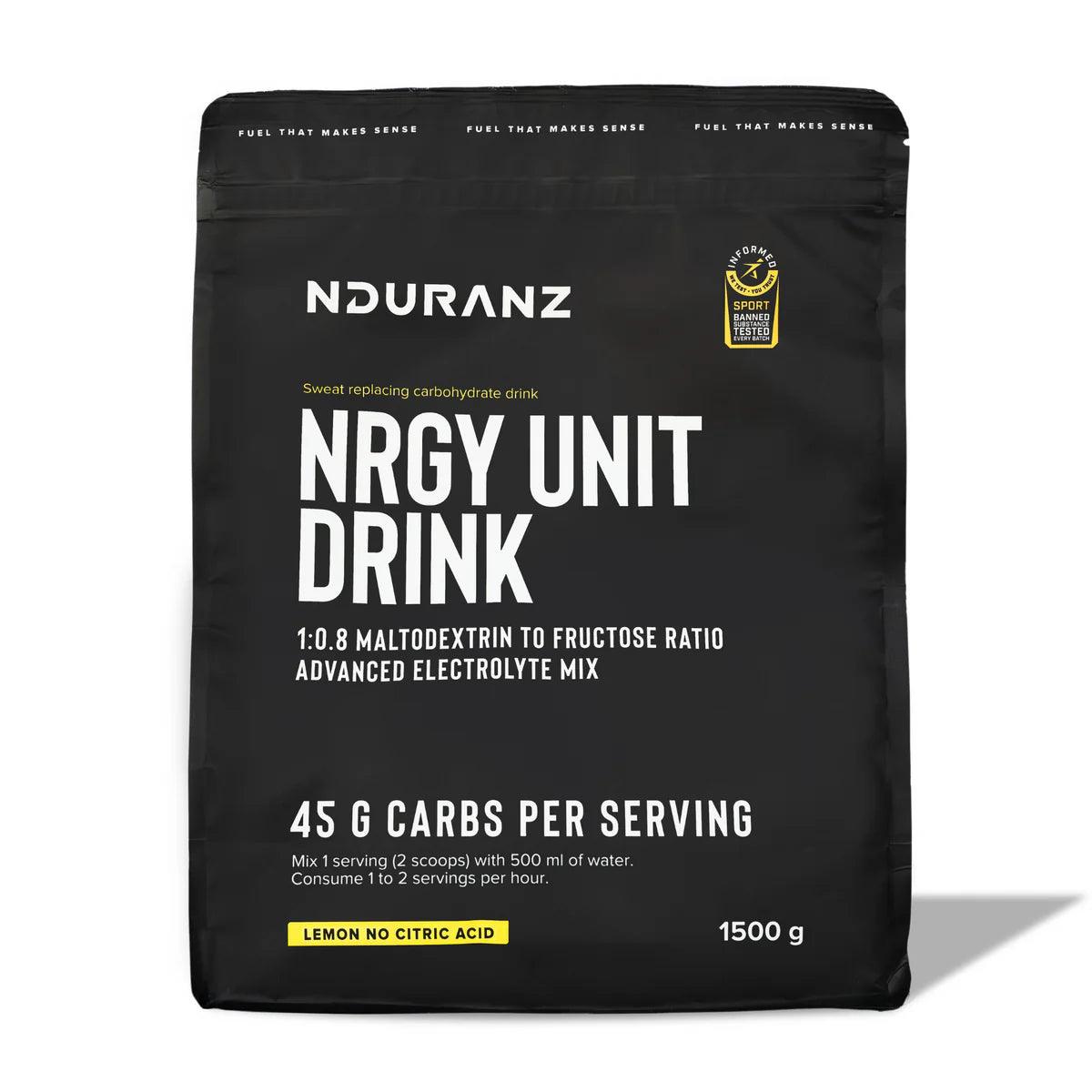 Nduranz - Boisson énergétique – Nrgy Unit Drink - 1500 g - Orange
