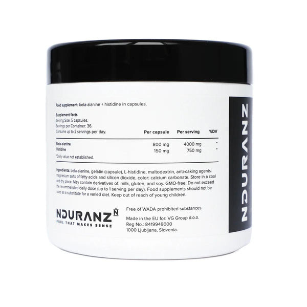 Nduranz - Complément alimentaire - 180 capsules - Beta Alanine / Histidine