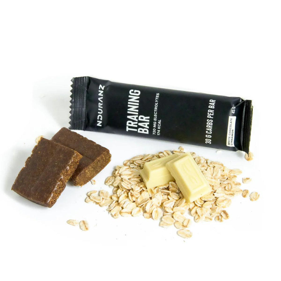 Nduranz - Barre énergétique – Training Bar - Electrolytes - 45g - Chocolat blanc / Cannelle