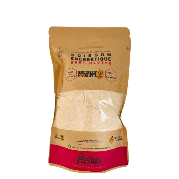 Préparation veloutée pour boisson énergétique naturelle, à base d’avoine précuite, dattes, citron sicilien et miel, facile à digérer et idéale pour les efforts de plus de 2 heures.
