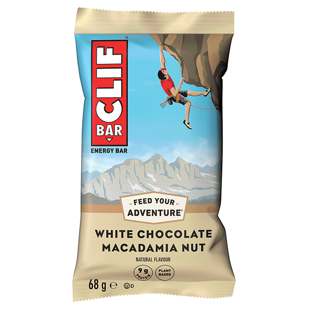 Clif bar - Barre protéinée - Chocolat blanc / Macadamia - Barre 68g