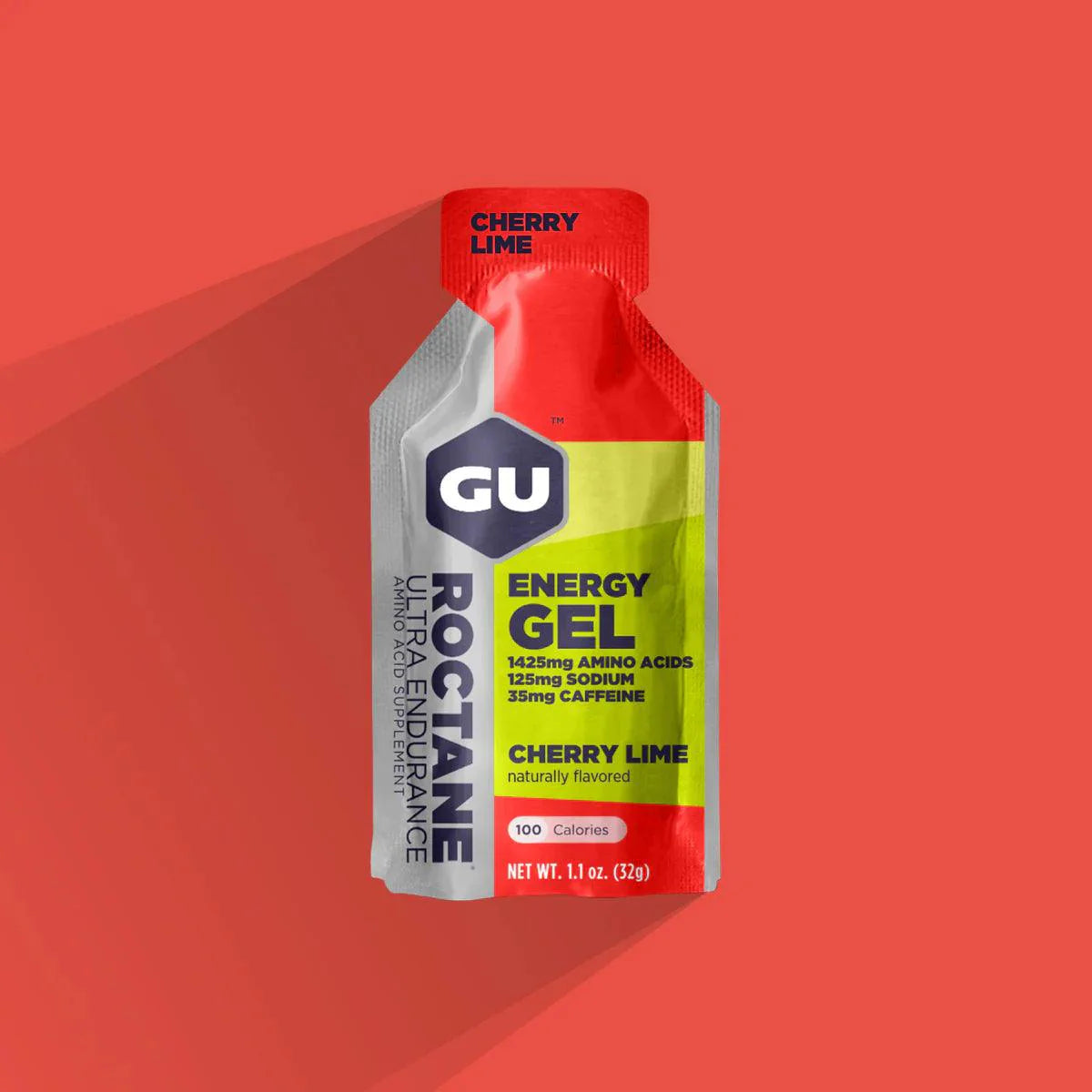 Gel énergétique GU ROCTANE conçu pour les efforts longs et intenses, apportant une énergie rapide et soutenue, enrichi en électrolytes et acides aminés (1425 mg), avec 180 mg de sodium pour l’hydratation et le soutien musculaire.