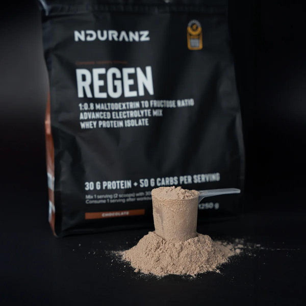 Nduranz - Boisson récupération – Regen - Protéines / Carbs - 1250 g - Chocolate